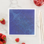 Serviette En Papier Acceptation | Médaillons de violet violet bleu Ind (En situation)