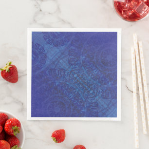Serviette En Papier Acceptation   Médaillons de violet violet bleu Ind