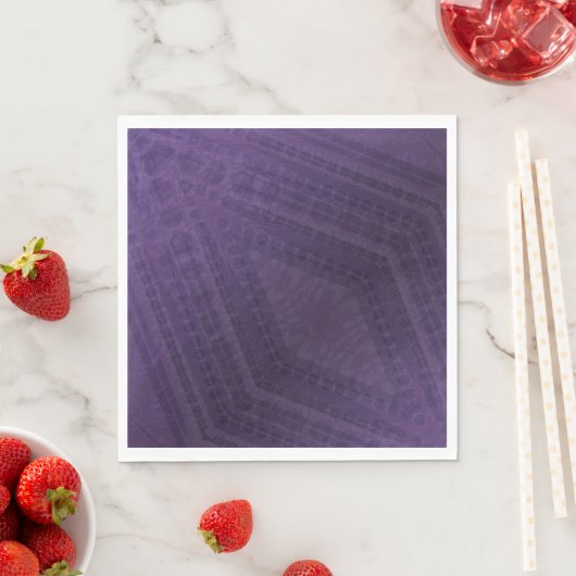 Serviette En Papier Acceptation | Motif Boho violet écectique (En situation)