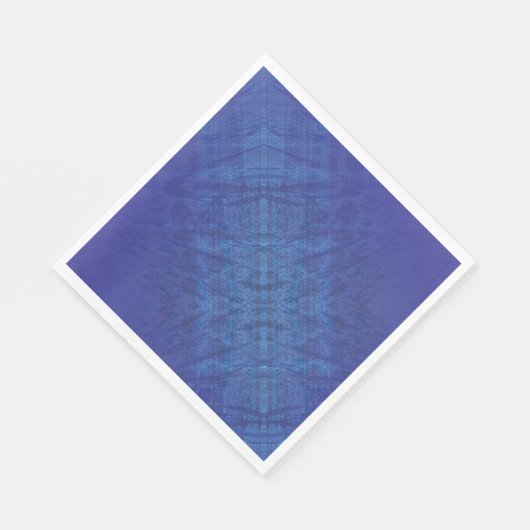Serviette En Papier Acceptation | Motif de Blue Indigo Violet Shibori (Coin)