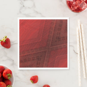 Serviette En Papier Acceptation   Motif de Boho Eclectique Rouge