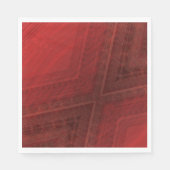 Serviette En Papier Acceptation | Motif de Boho Eclectique Rouge (Devant)
