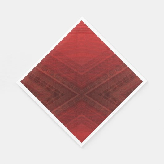 Serviette En Papier Acceptation | Motif de Boho Eclectique Rouge (Coin)