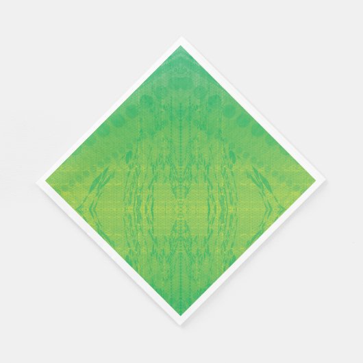 Serviette En Papier Acceptation | Motif de Shibori jaune bleu (Coin)