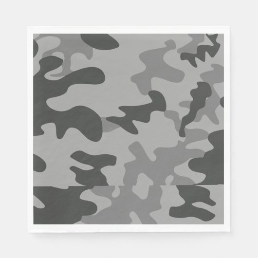 Serviette En Papier Accessoires Camouflage Grey (Devant)