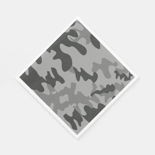 Serviette En Papier Accessoires Camouflage Grey (Coin)