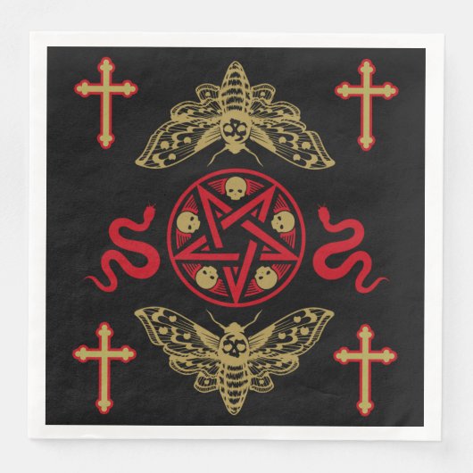 Serviette En Papier Accessoires d'art gothique (Devant)