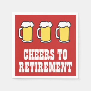 Serviette En Papier Acclamations aux serviettes de bière de retraite