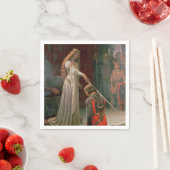 Serviette En Papier Accolade (par Edmond Blair Leighton) (En situation)