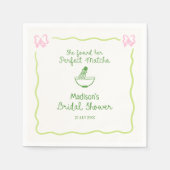 Serviette En Papier Accord Parfait de Matcha Mariage Douche de Bienven (Devant)