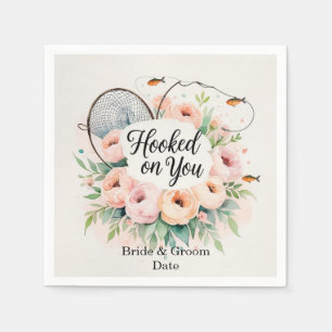 Serviette En Papier Accrochez-vous pour la pêche avec Mariage d'amour
