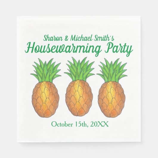 Serviette En Papier Accueil ananas Open House House House House House (Devant)