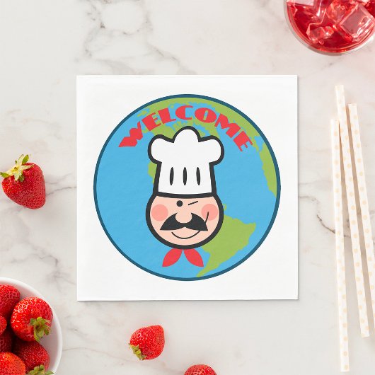 Serviette En Papier Accueil Chefs