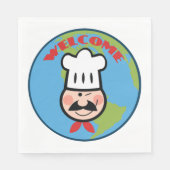Serviette En Papier Accueil Chefs (Devant)