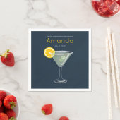 Serviette En Papier Accueil de la soirée Margarita Bachelorette (En situation)