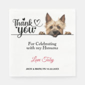 Serviette En Papier Accueil De Mariage De Cairn Terrier (Devant)