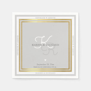 Serviette En Papier accueil de mariage en monogrammed joliment détaill
