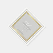 Serviette En Papier accueil de mariage en monogrammed joliment détaill (Coin)