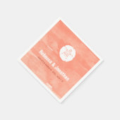 Serviette En Papier Accueil Dollar D'Aquarelle De Corail (Coin)