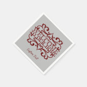 Serviette En Papier Accueil Élégant À Notre Accueil Citation Bourgogne (Coin)