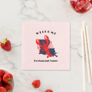 Serviette En Papier Accueil moderne écrevisse rouge Louisiane nom pers