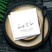 Serviette En Papier Accueil moderne pour aimer Mariage personnalisé él