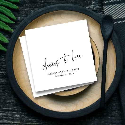 Serviette En Papier Accueil moderne pour aimer Mariage personnalisé él