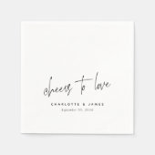 Serviette En Papier Accueil moderne pour aimer Mariage personnalisé él (Devant)