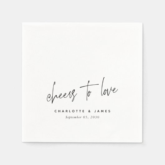 Serviette En Papier Accueil moderne pour aimer Mariage personnalisé él (Devant)