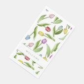 Serviette En Papier Accueil Motif Tulip coloré moderne (Coin)