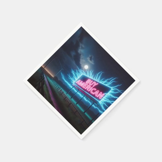 Serviette En Papier Acheter American Neon Billboard Avec Lune (Coin)