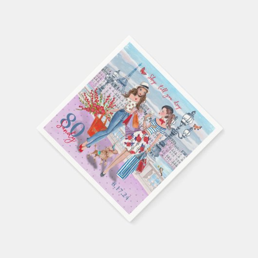 Serviette En Papier Achetez jusqu'à ce que vous tombiez 80e fête d'ann (Coin)