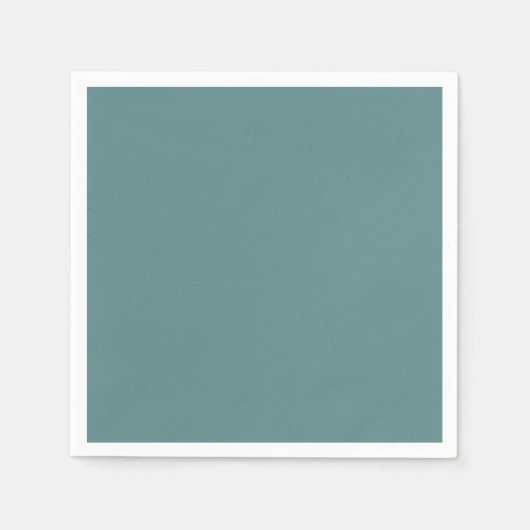 Serviette En Papier Acier Turquoise couleur solide (Devant)