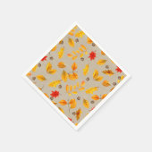 Serviette En Papier Acornes d'automne et Feuilles (Coin)