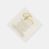 Serviette En Papier Action de grâce - Psaume 100 (Coin)