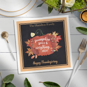 Serviette En Papier Action de grâce Pumpkin Spice & Everything Nice
