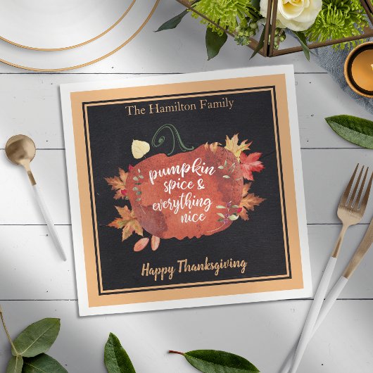 Serviette En Papier Action de grâce Pumpkin Spice & Everything Nice