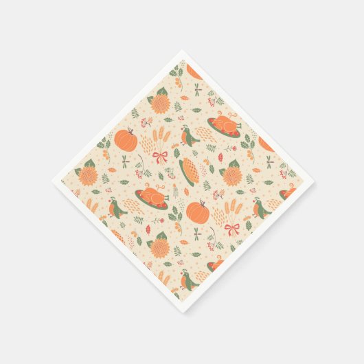 Serviette En Papier Action de grâces (Coin)