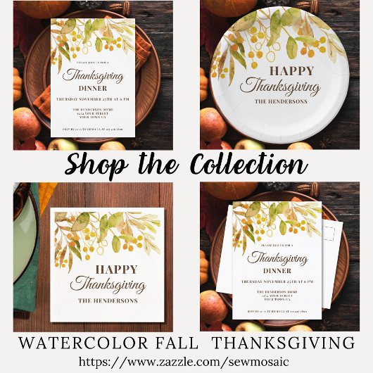 Serviette En Papier Action de grâces