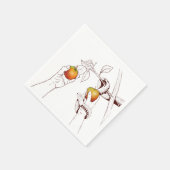 Serviette En Papier Adam et Eve avec le serpent (Coin)