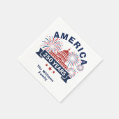 Serviette En Papier Add Family Name America 250 White House Fireworks (Coin)
