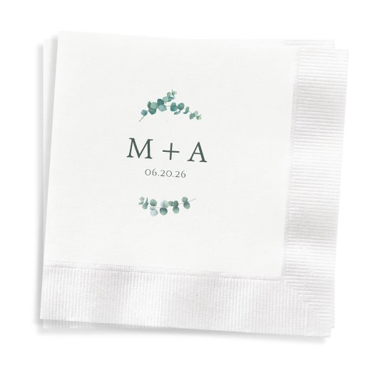 Serviette En Papier Adélaïde Mariage Monogramme