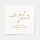 Serviette En Papier ADELLA Moderne Minimale Elle A Dit Oui Fête des ma (Devant)