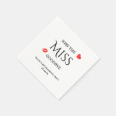 Serviette En Papier Adieu à Miss au Shower de Bachelorette de Mariée (Coin)