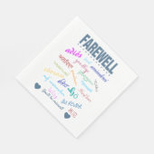 Serviette En Papier Adieu au revoir - Vous serez manqués (Coin)