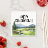 Serviette En Papier Adieu du Golf Fairway : Retraite sur le vert (En situation)