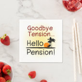 Serviette En Papier Adieu Tension, Bonjour Pension Drôle Retraite (En situation)