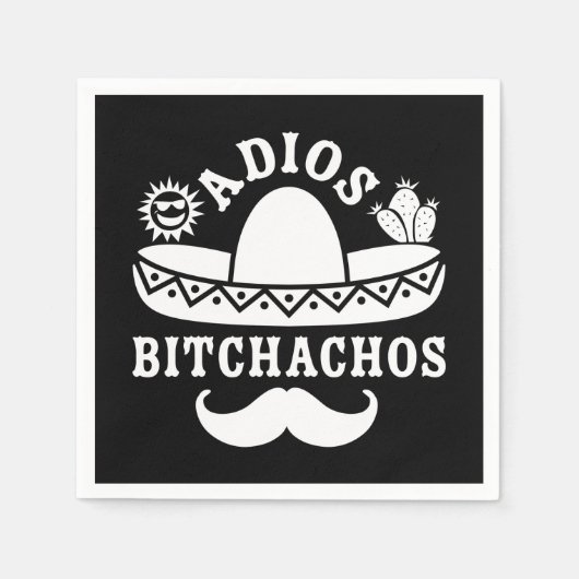 Serviette En Papier Adios Bitchachos Cinco De Mayo (Devant)