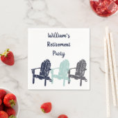 Serviette En Papier Adirondack Chairs Custom Message Party (En situation)