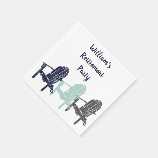 Serviette En Papier Adirondack Chairs Custom Message Party (Coin)